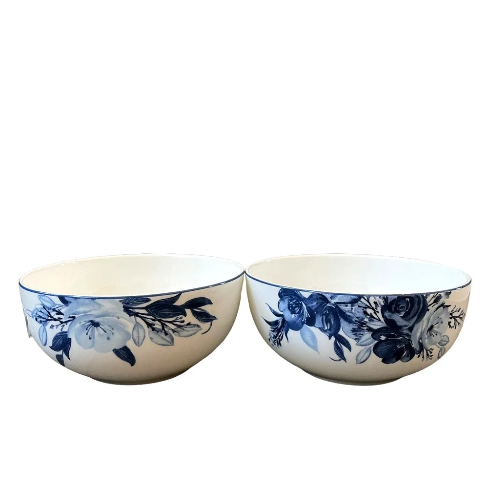 Mikasa Darcy Blue & White Floral Bone China 6